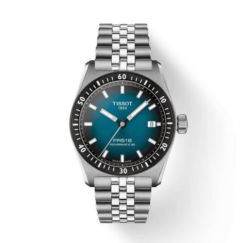 Tissot PR516 Powermatic 80 Stainless Steel / Blue Gradient / Bracelet